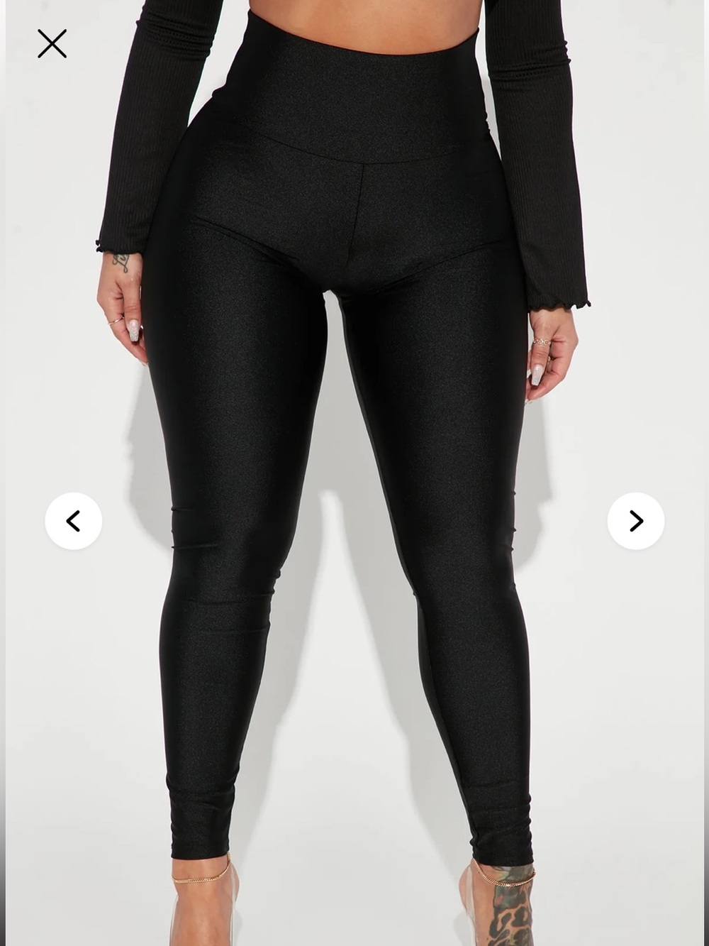 Fashion Nova Black High-Waist Figure-Flattering Leggings
